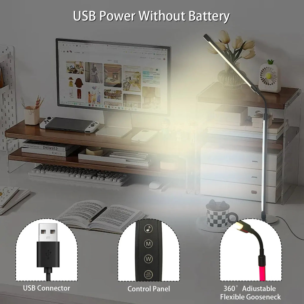 💡 Lampada da Scrivania Smart RGB LED – Controllo App, Sync Musicale & Braccio Flessibile 360° 🌈