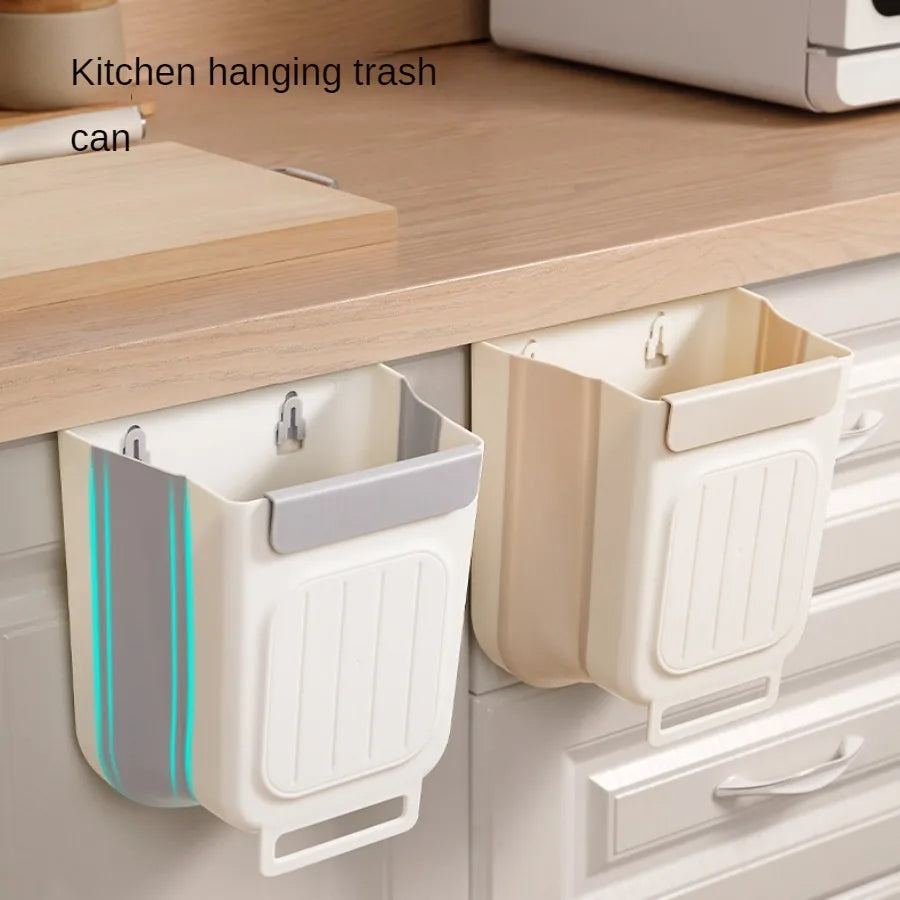 Suspended Folding Trash Cans Are Suitable For Kitchen Cabinet Doors.