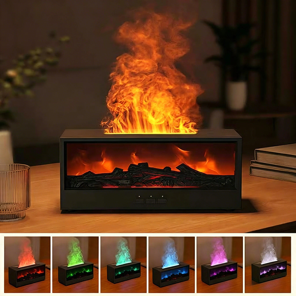 Umidificatore & Diffusore 3D Effetto Fiamma: Trasforma la Tua Stanza in un'Oasi Rilassante