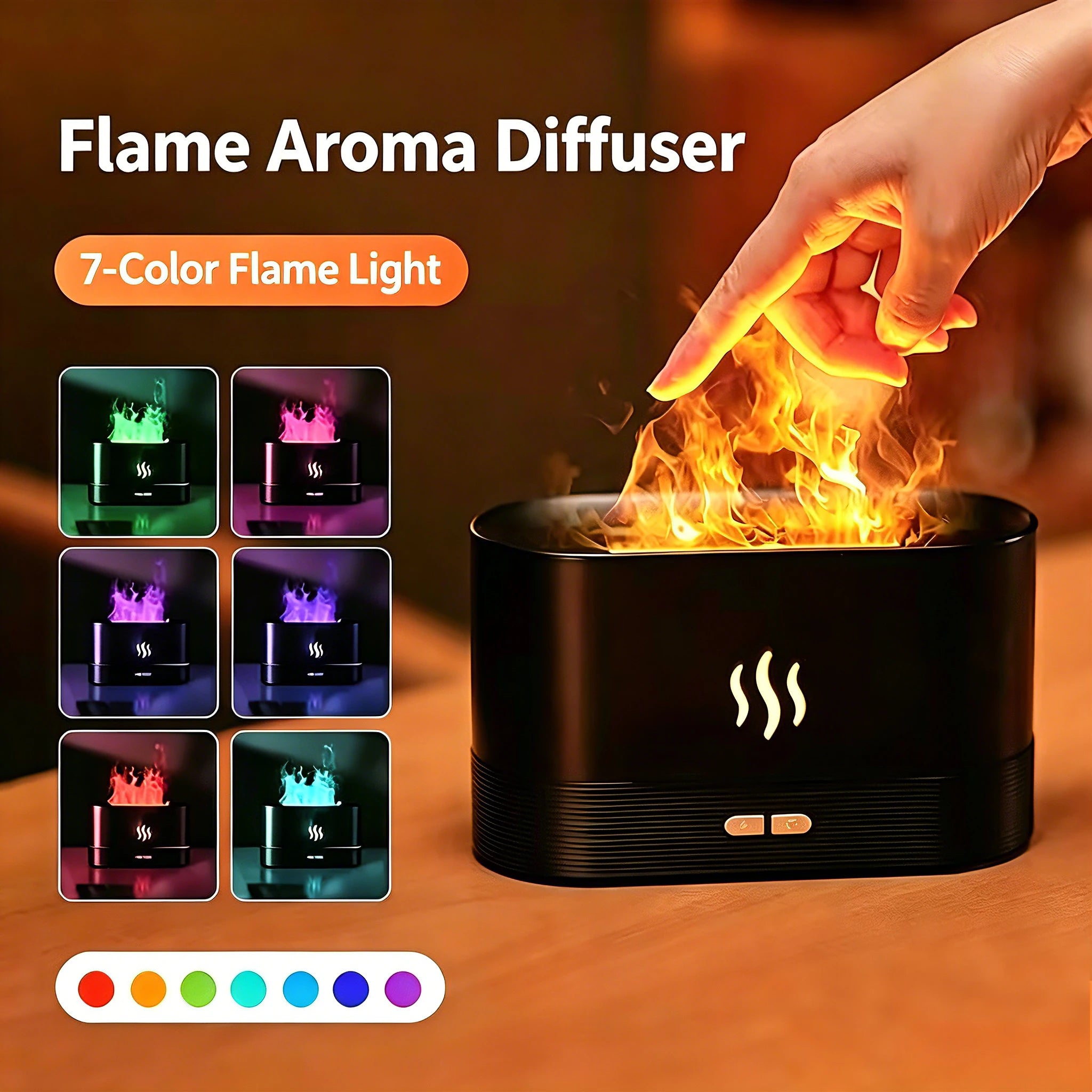Umidificatore & Diffusore 3D Effetto Fiamma: Trasforma la Tua Stanza in un'Oasi Rilassante