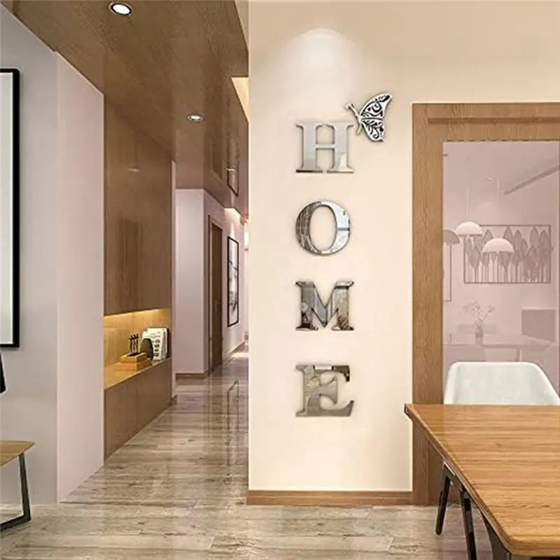 -Wall Decor Letter Signs Acrylic Mirror