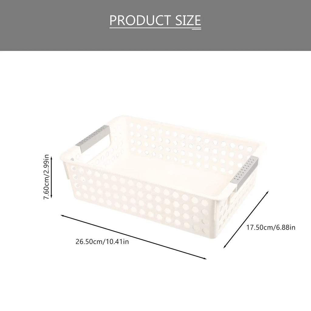 4Pcs Plastic Storage Basket Compact Small Desktop Organizer