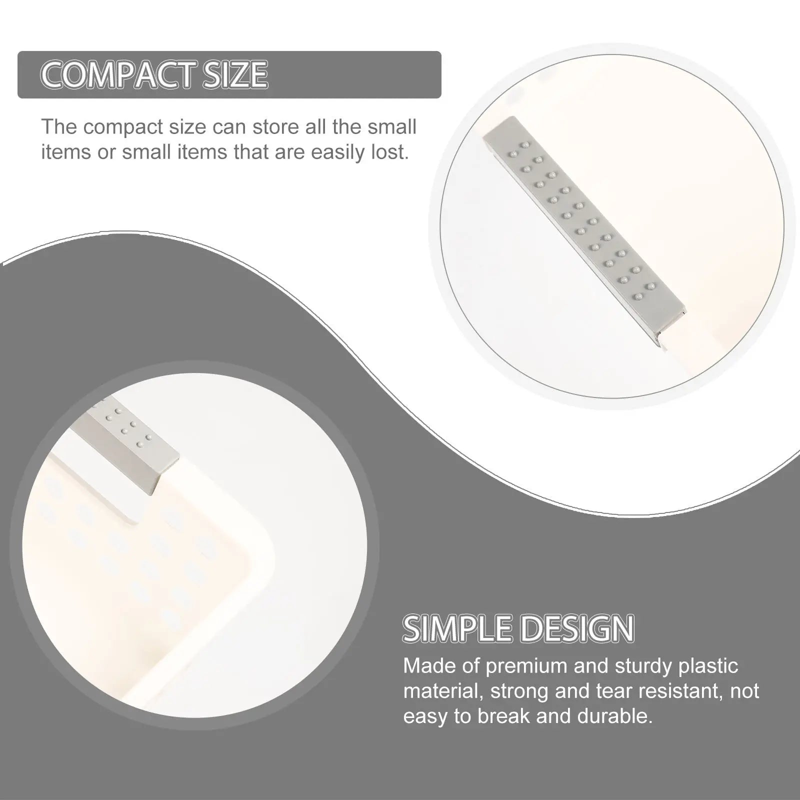 4Pcs Plastic Storage Basket Compact Small Desktop Organizer