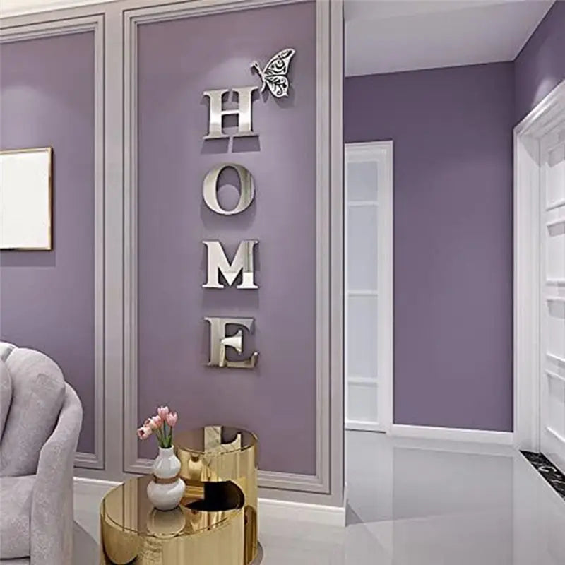 -Wall Decor Letter Signs Acrylic Mirror