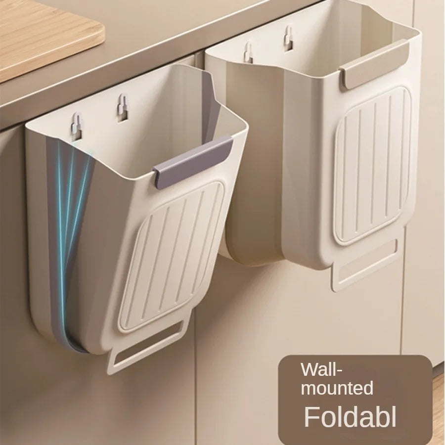 Suspended Folding Trash Cans Are Suitable For Kitchen Cabinet Doors.
