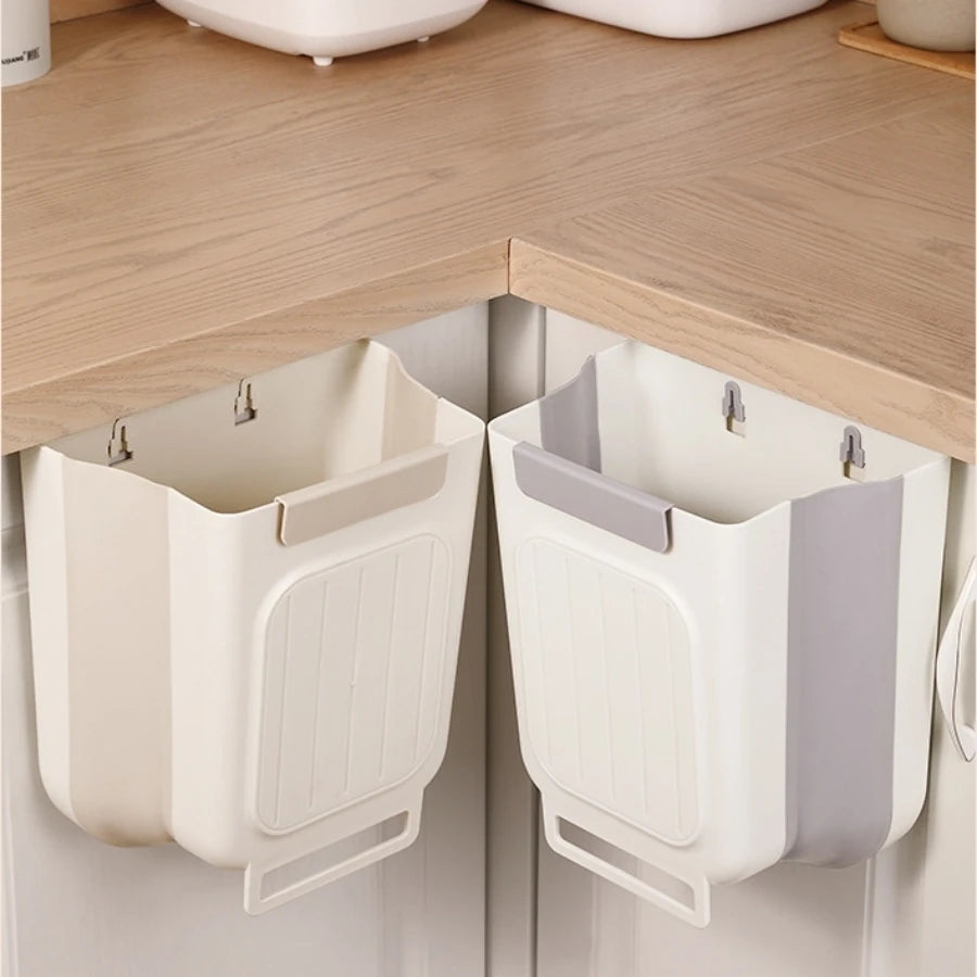 Suspended Folding Trash Cans Are Suitable For Kitchen Cabinet Doors.