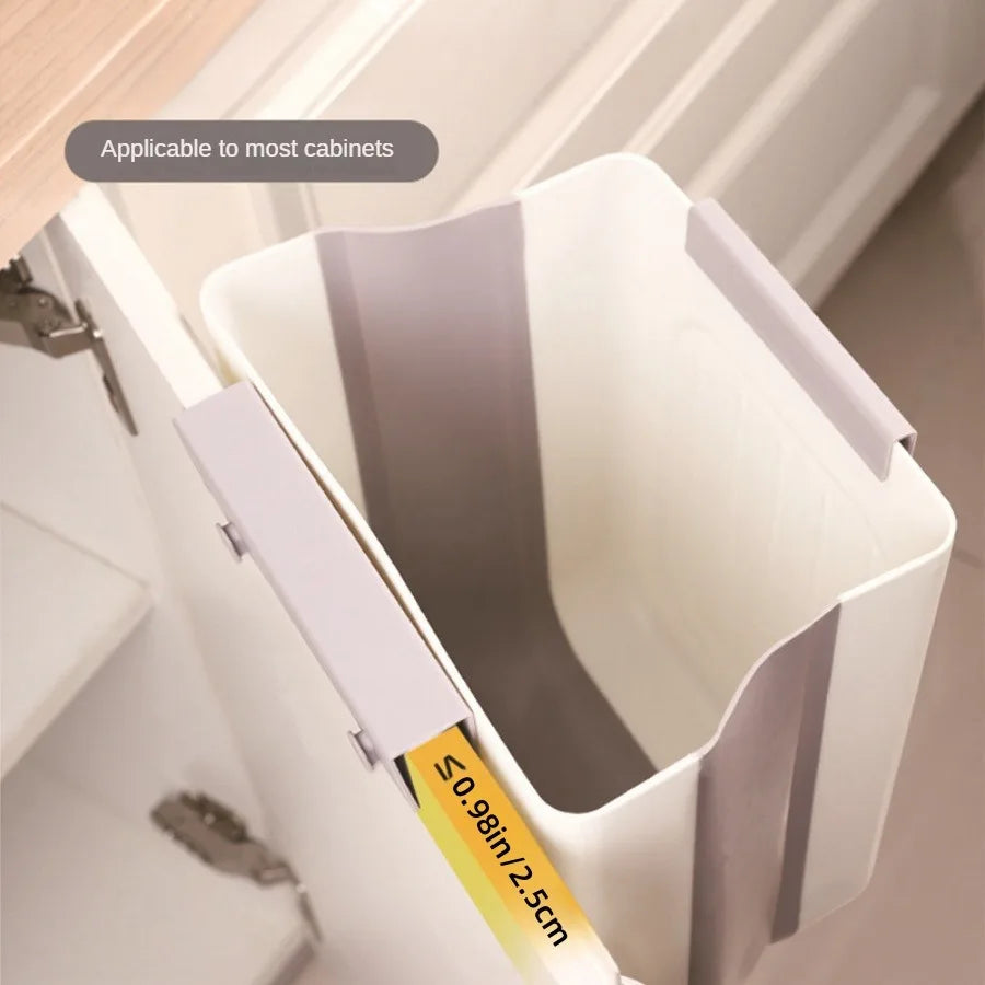 Suspended Folding Trash Cans Are Suitable For Kitchen Cabinet Doors.