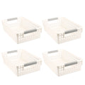 4Pcs Plastic Storage Basket Compact Small Desktop Organizer